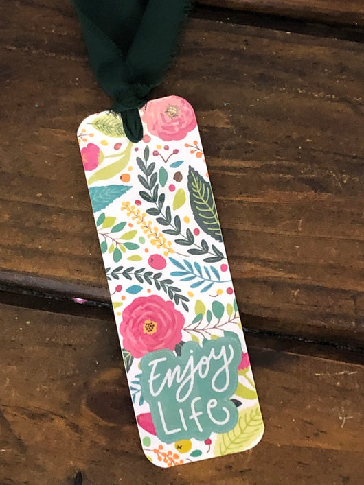 RTS: Enjoy Life Floral Bookmark