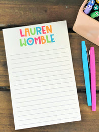 Happy Chunky Bright Name Personalized Notepad