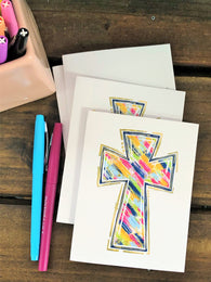 Brushed Cross Note Cards