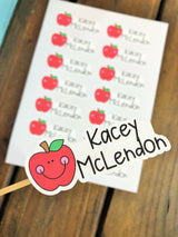 Diecut Apple Labels