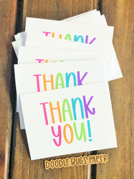 Bright Girly Thank You Notes