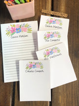 Spring Flowers Swag Personalized Notepad