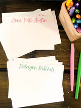 Script Name Flat Note Cards