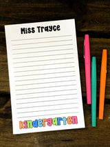 School Job Personalized Notepad