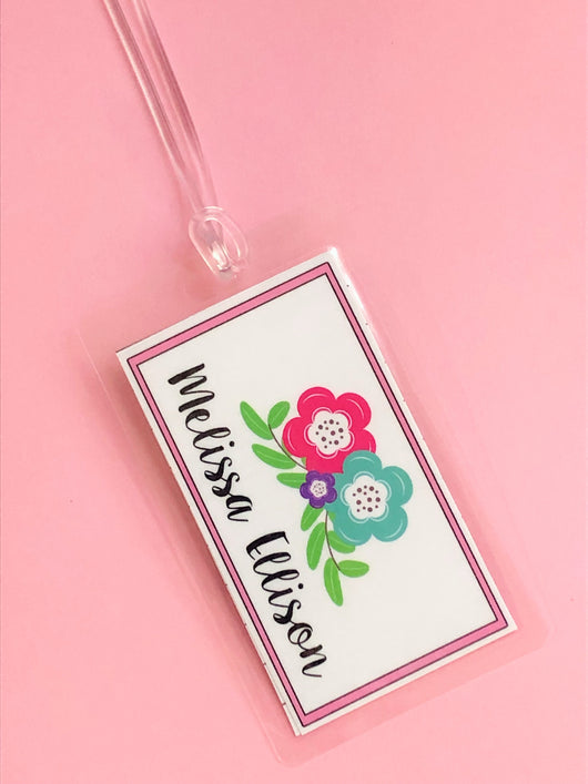 Modern Floral Bag Tag