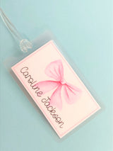 Sweet Pink Bow Bag Tag