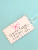 Sweet Pink Bow Bag Tag