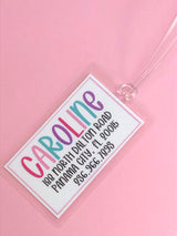 Girly Pink Rainbow Bag Tag
