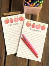 Funky Apples Personalized Notepad