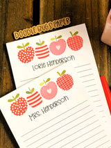 Funky Apples Personalized Notepad