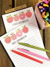 Funky Apples Personalized Notepad