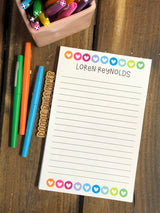 Hearts in Circle Personalized Notepad