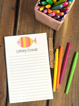 Striped Fish Personalized Notepad