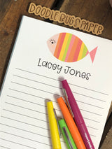 Striped Fish Personalized Notepad