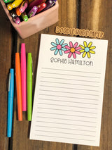 Bright Daisies Personalized Notepad