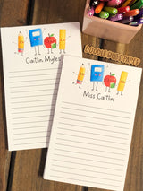 School Supply Pals Personalized Notepad