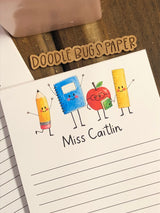 School Supply Pals Personalized Notepad