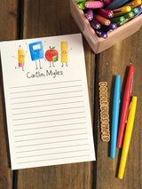 School Supply Pals Personalized Notepad