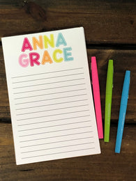 Polka Dot Sunshine Name Personalized Notepad