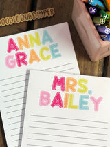 Polka Dot Sunshine Name Personalized Notepad