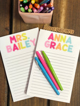 Polka Dot Sunshine Name Personalized Notepad