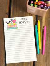Stacked Books Personalized Notepad