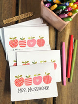 Funky Apples Personalized Note Cards