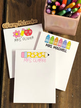 Small Personalized Notepad ♥ Back to School ♥ MONTHLY SPECIAL