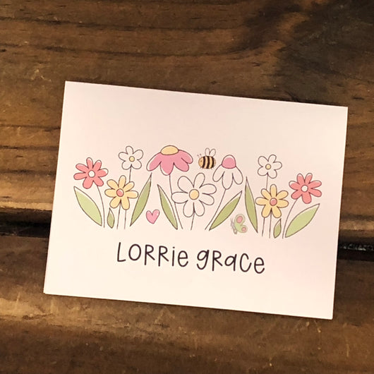 Flower Garden Personalized Note Cards