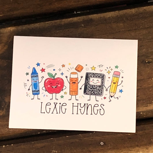 School Party Personalized Note Cards