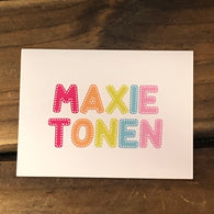 Polka Dot Sunshine Name Personalized Note Cards