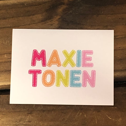 Polka Dot Sunshine Name Personalized Note Cards