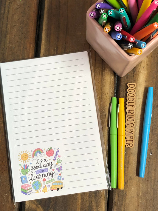 RTS: It's A Good Day for Learning Doodles Large Notepad