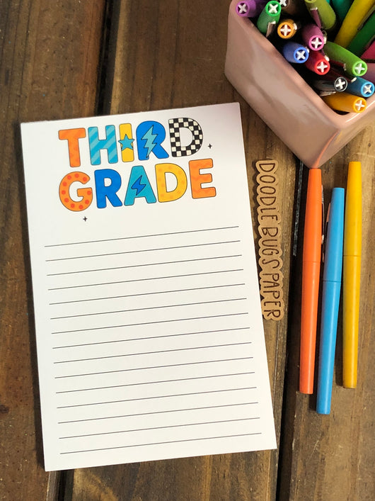 RTS: Third Grade Retro Racing Large Notepad