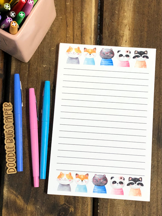 RTS: Animal Heads Large Notepad