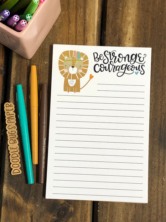 RTS: Lion Be Strong Large Notepad