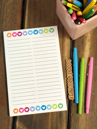RTS: Hearts in Circles Large Notepad