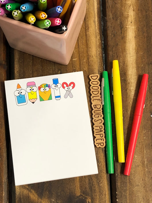 RTS: Happy School Supplies Small Notepad