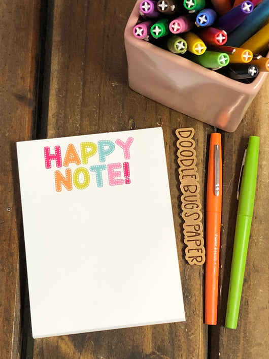 RTS: Happy Note Polka Dot Rainbow Small Notepad