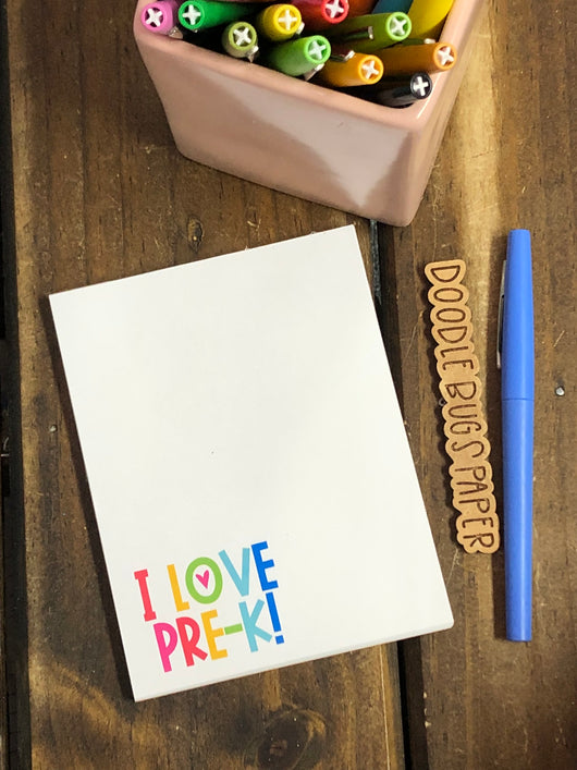 RTS: I love PreK Small Notepad