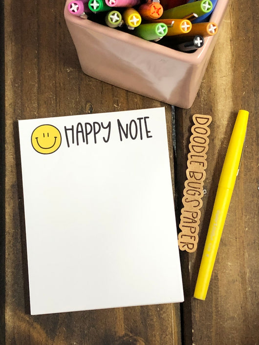 RTS: Happy Note Yellow Smiley Face Small Notepad