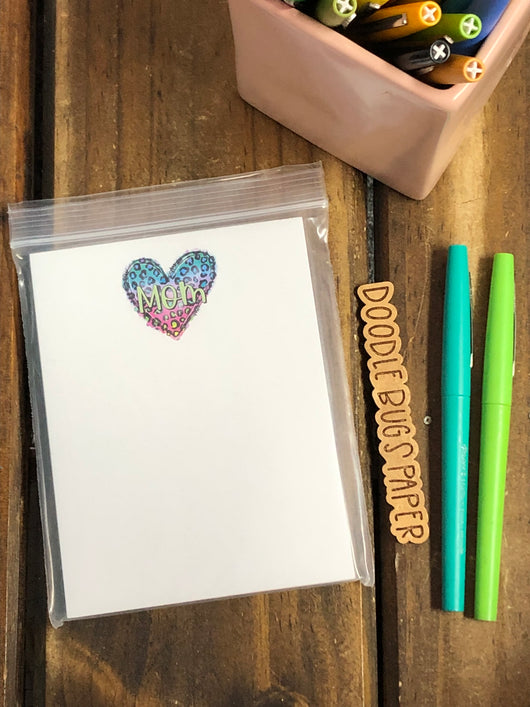 RTS: Leopard Mom Heart Small Notepad