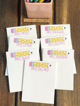Flower Pencil Personalized Notepad