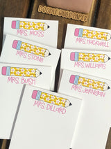 Flower Pencil Personalized Notepad