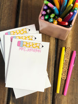Flower Pencil Personalized Notepad