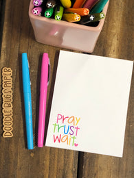 RTS: Pray Trust Wait with Heart Small Notepad