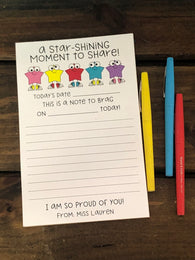 Star Shining Personalized Notepad