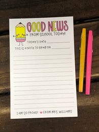 Pencil Good News Personalized Notepad