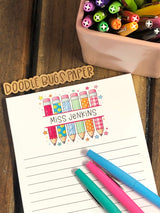 Fun Pencils with Name Personalized Notepad