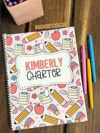 School Supplies Side Spiral Notebook